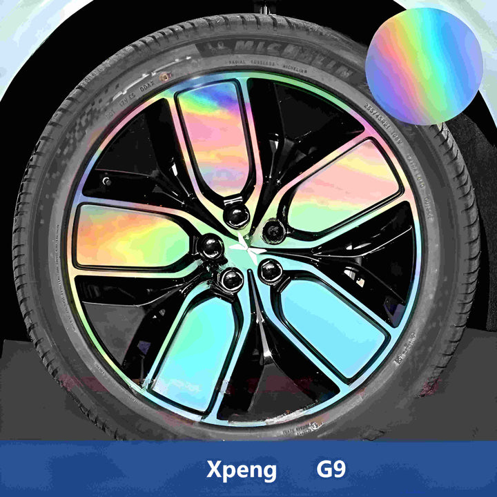 Xpeng G9 Hubcap Sticker Blackout Modification （ 5 Wheels ）