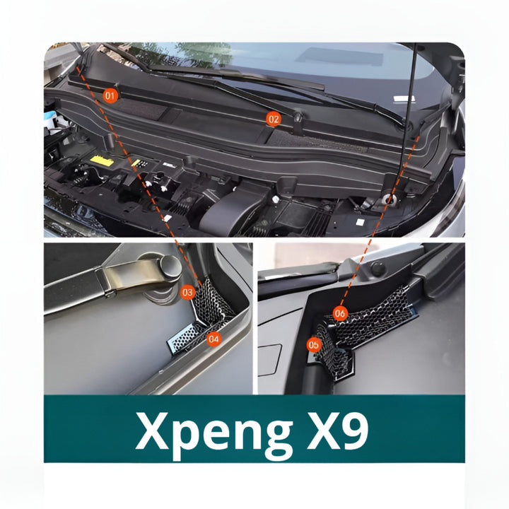 Xpeng X9 Front Nacelle Protective Cover&Air Inlet Protective Cover  (3-piece set)