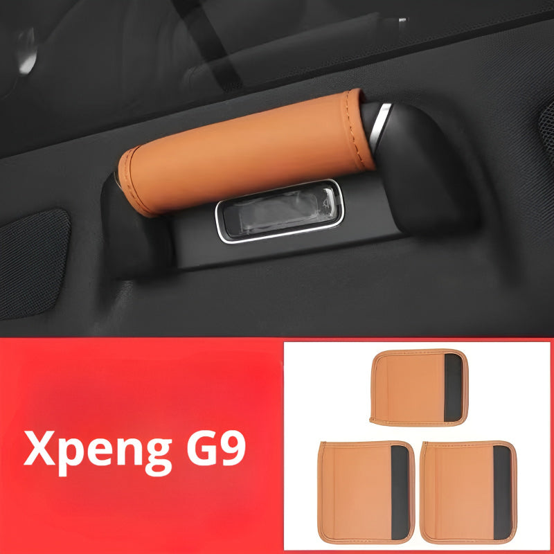 Brown	Xpeng G9 Car Roof Handle Cover, Brown, custom-fit scratch-resistant handle wrap	
