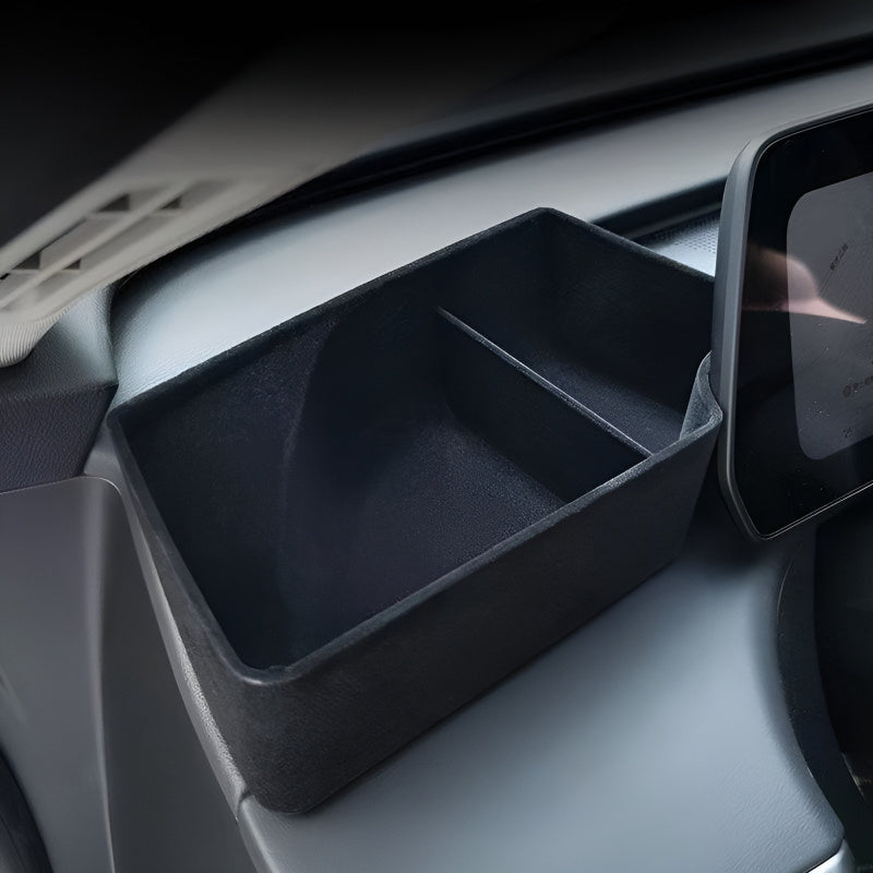  XPeng P7 center console storage organizer detail 