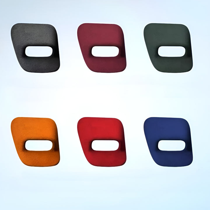 XPENG G9 A-pillar camera cover color options (Carbon Black, Burgundy, Deep Green, Orange-yellow, Big Red, Sapphire Blue)
