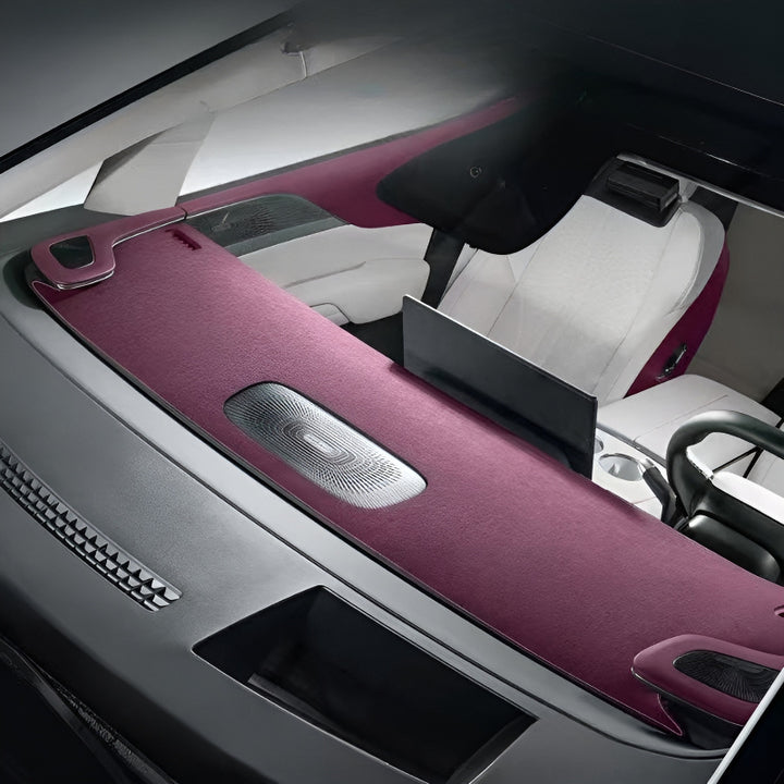 XPeng X9 Dashboard Cover installation detail, anti-slip bottom