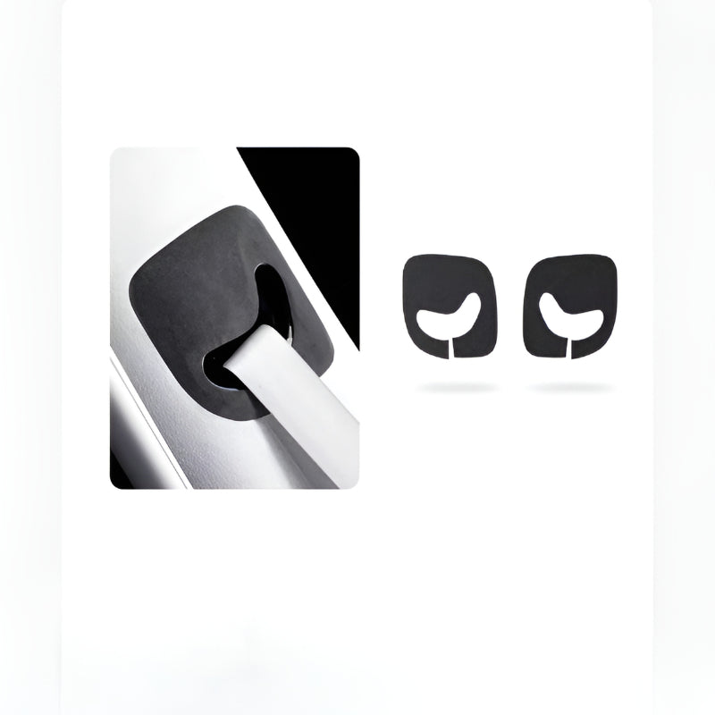 XPeng X9 seat belt panel trim sticker black Alcantara
