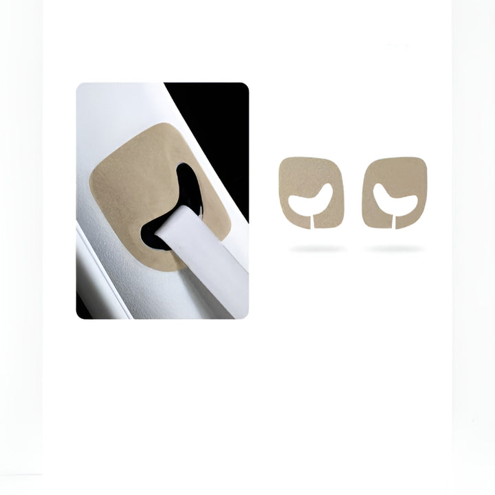XPeng X9 seat belt panel trim sticker honey tea brown Alcantara
