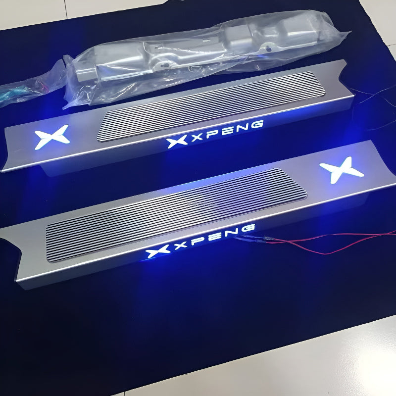 XPeng X9 Aluminum Alloy Center Door Sill with LED Welcome Light
