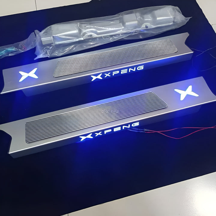 XPeng X9 Aluminum Alloy Center Door Sill with LED Welcome Light
