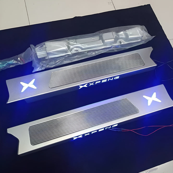 XPeng X9 Door Sill LED Light Close Up