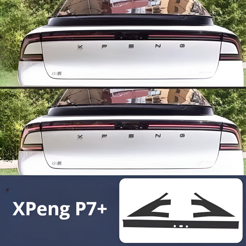 XPENG P7+ taillight protection film installed 