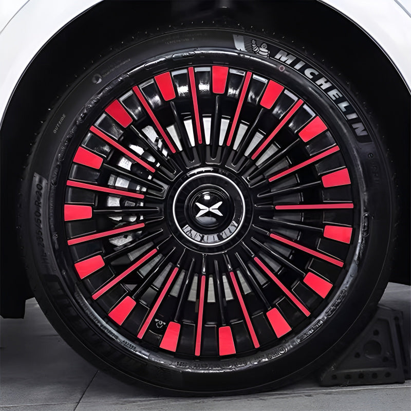  XPeng X9 Red Plating Hubcap Sticker 