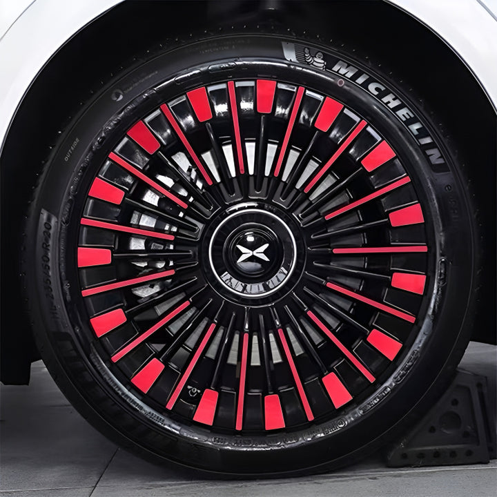  XPeng X9 Red Plating Hubcap Sticker 