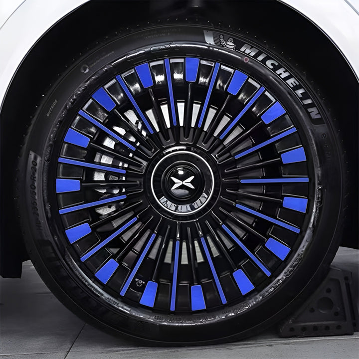 XPeng X9 Blue Plating Hubcap Sticker 