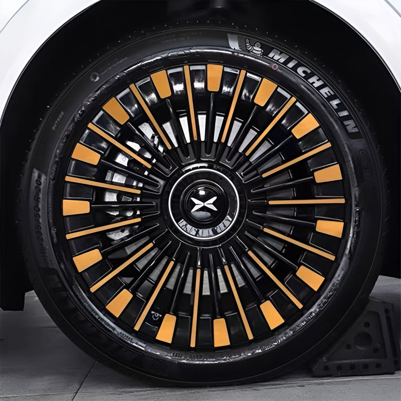 XPeng X9 Hubcap Sticker Blackout Modification