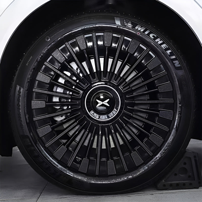 XPeng X9 Hubcap Sticker Blackout Modification
