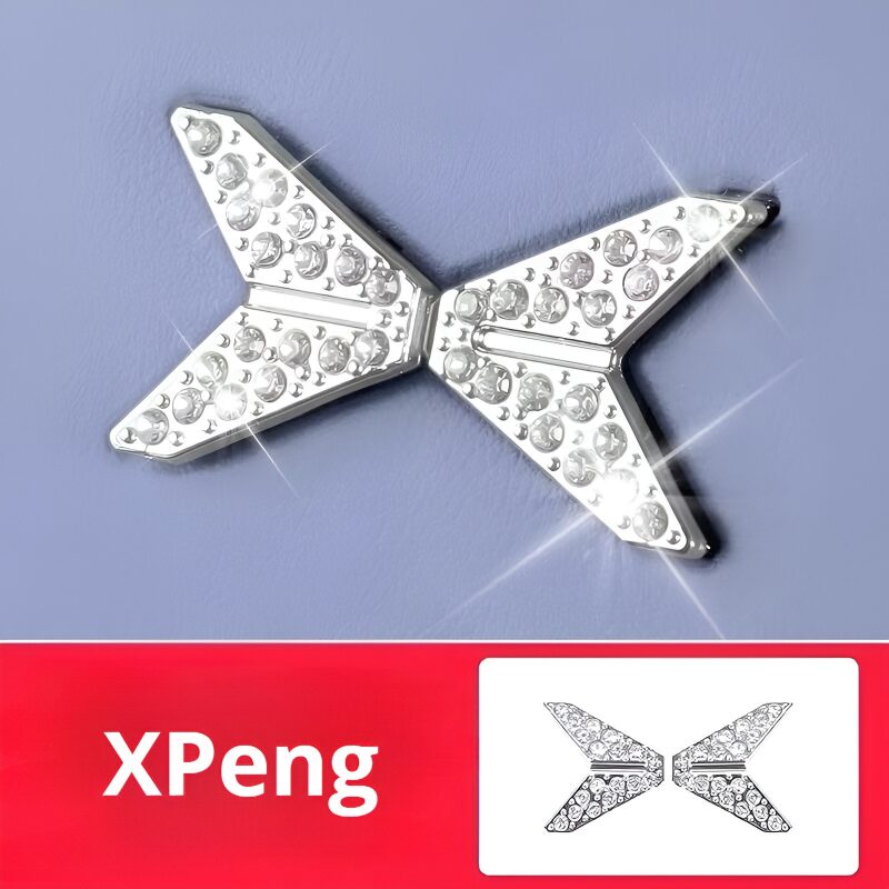  XPENG Diamond-Encrusted Emblem Overlay - Premium Car Accessory 