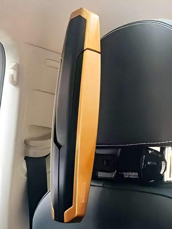Car headrest clothes rack in  orange