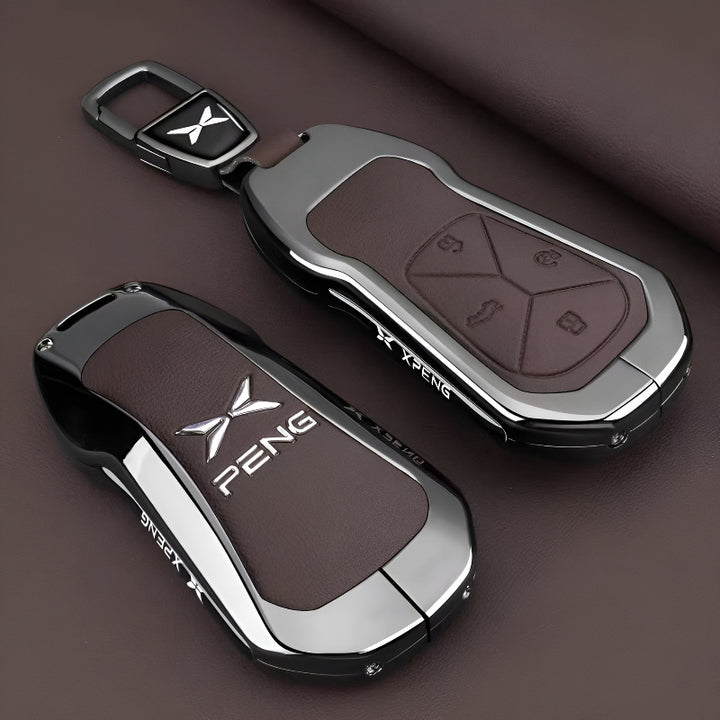 Custom fit XPENG key case front and back view