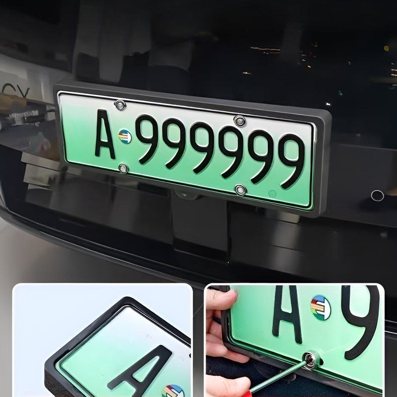  Easy install Xpeng GX license plate frame, smooth edge paint protection, no camera block car plate cover
