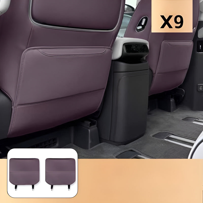 XPeng X9 Seat Back Protector Mats Second row Rose-brown
