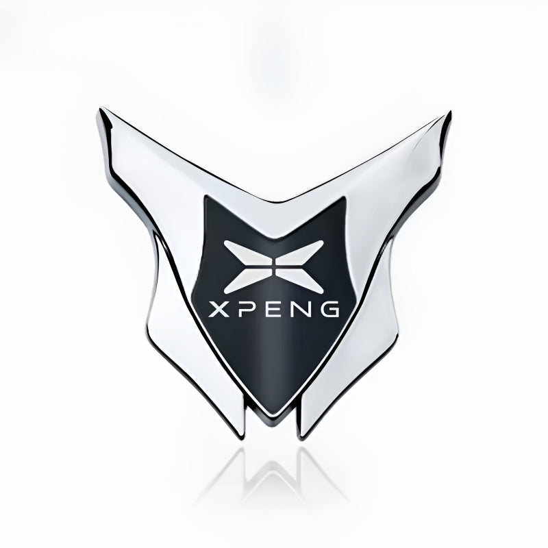 Metal Decorative Stickers for XPENG Gray Border Black
