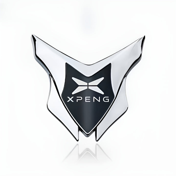 Metal Decorative Stickers for XPENG Gray Border Black