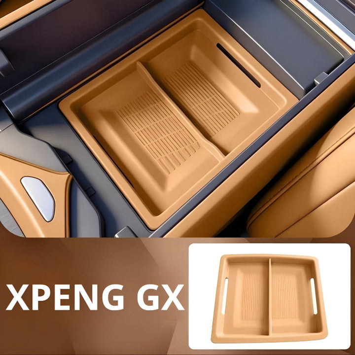 XPENG GX Armrest Storage Box Platinum Brown