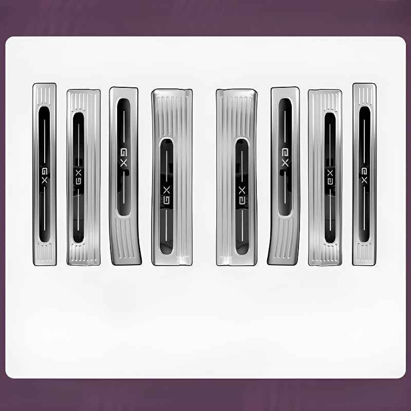 XPENG GX Door Sill Protection Strips - 8 PCS Front & Rear Set Silver Titanium