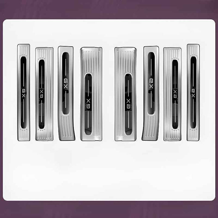 XPENG GX Door Sill Protection Strips - 8 PCS Front & Rear Set Silver Titanium