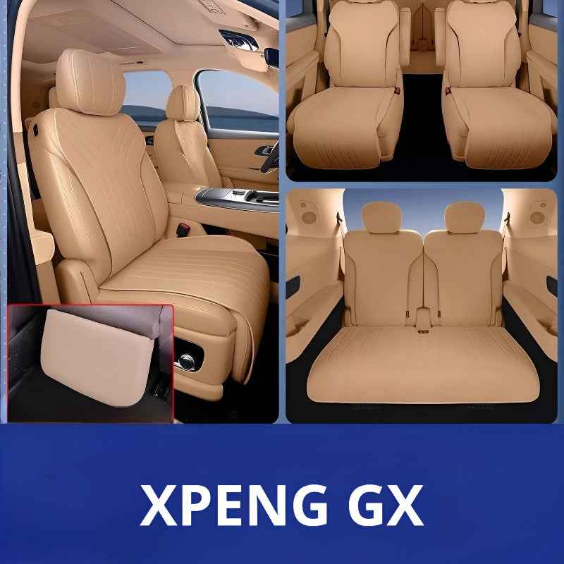 XPENG GX Vegan Leather Seat Cushion Platinum Brown