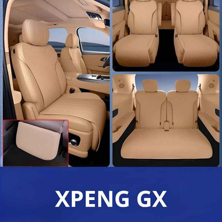 XPENG GX Vegan Leather Seat Cushion Platinum Brown