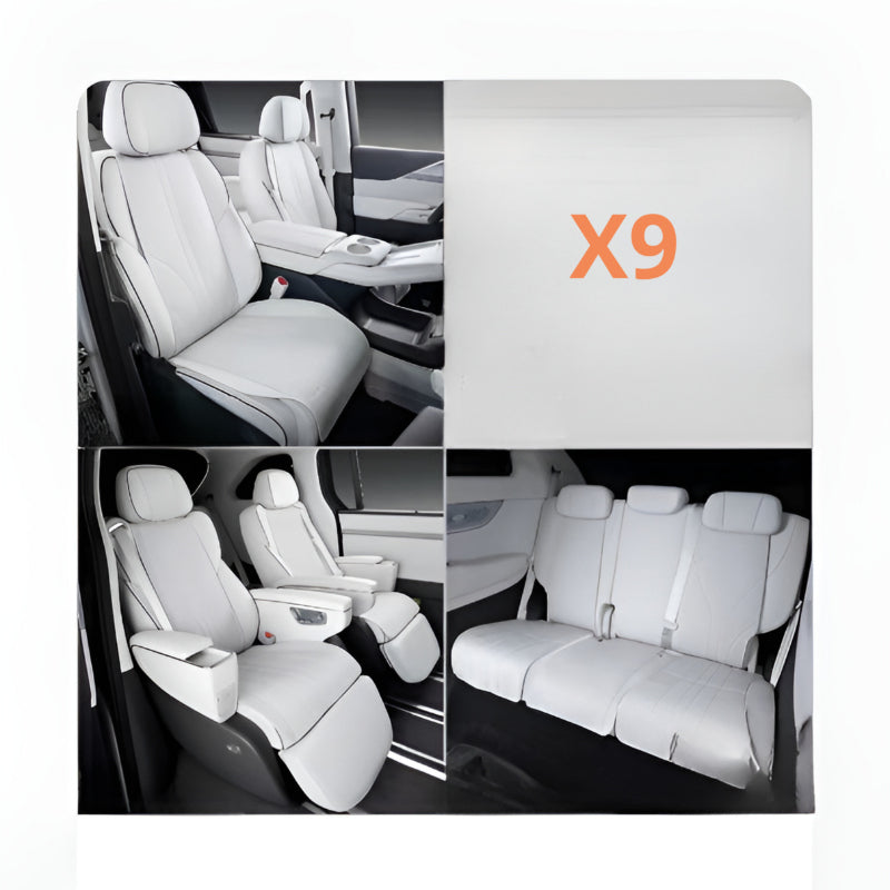 Nappa Leather Seat Cushion for 2025-2026 XPENG X9 2026 Gray Dignity