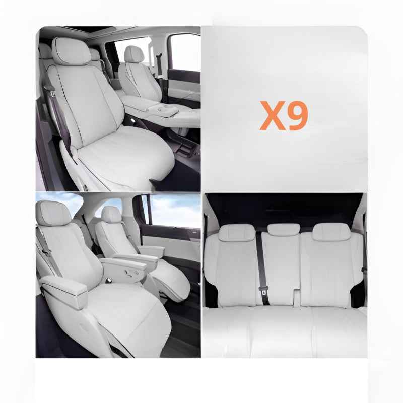 Nappa Leather Seat Cushion for 2025-2026 XPENG X9 2025 Gray Dignity