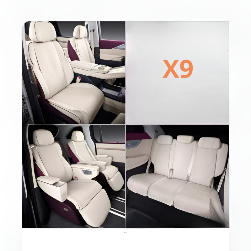 Nappa Leather Seat Cushion for 2025-2026 XPENG X9 2026 Beige