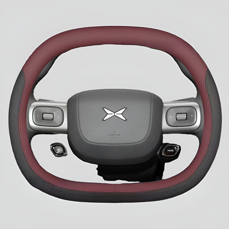  Steering Wheel Cover for XPENG L03 Black + Burgundy