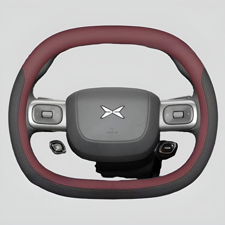  Steering Wheel Cover for XPENG L03 Black + Burgundy