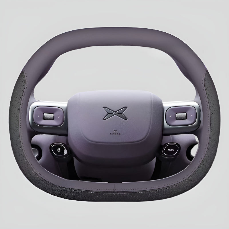  Steering Wheel Cover for XPENG L03 Black + Viola Purple
