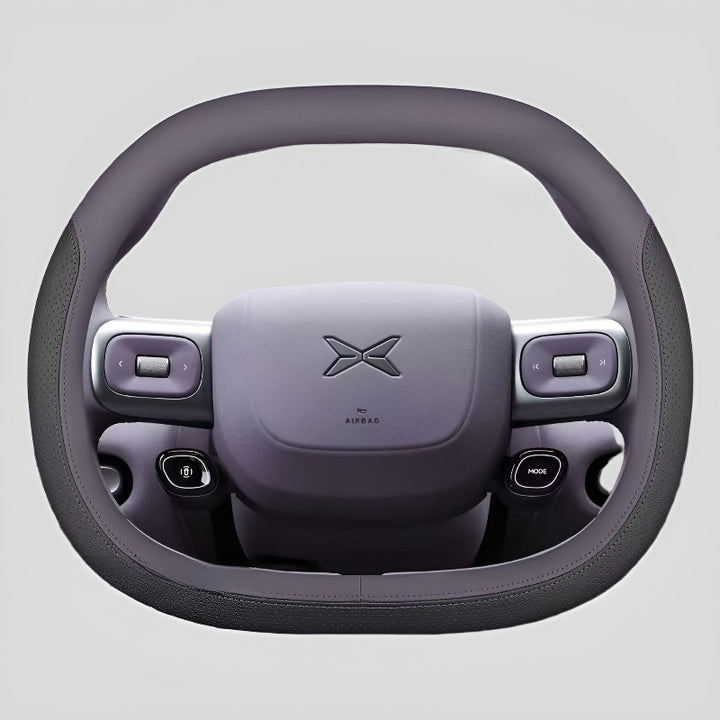  Steering Wheel Cover for XPENG L03 Black + Viola Purple