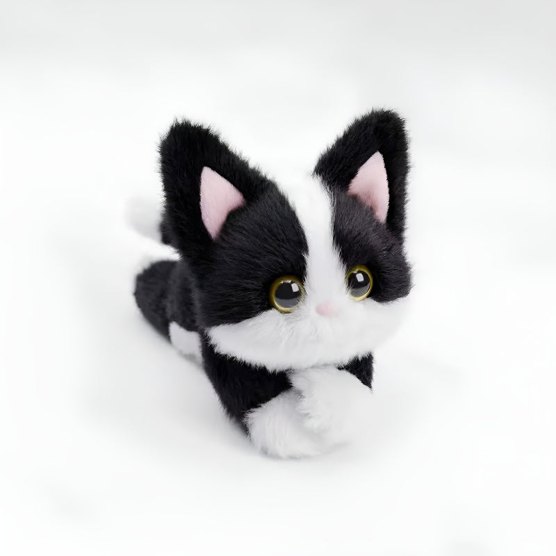 Magnetic In-Car Plush Toy for XPENG MONA L03 /GX Black-and-White Kitten