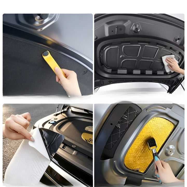 XPENG GX Front Hood Sound-Deadening Foam and Anti-Vibration Panel Installation Steps