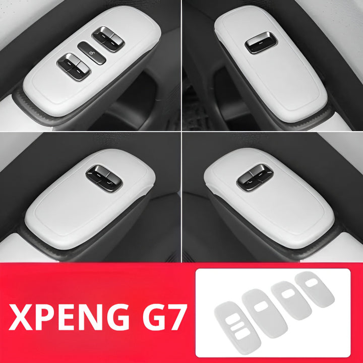 XPENG G7 Window Switch Panel Cover Trim (4 PCS) Gray Dignity