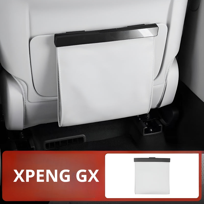 Foldable Car Trash Can for XPENG GX Dawn White