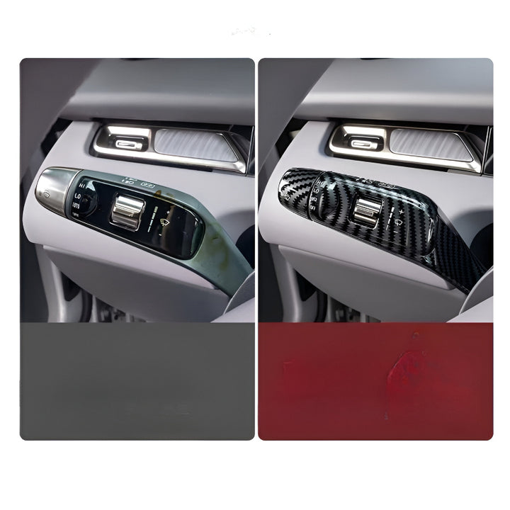 Center Console Rain Guard Cover for XPENG G7/G6/X9/P7+ Before and After Installation Comparison