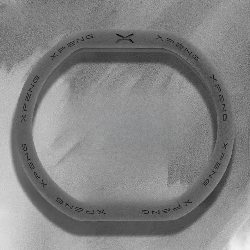 Suede Steering Wheel Cover for XPENG Double-D Type Premium Gray