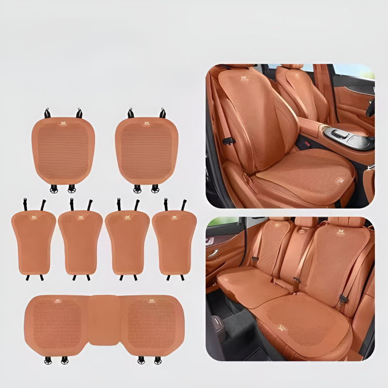 Seat Cushion for XPENG Seven-Piece Set for Front and Rear Seats Emma Orange