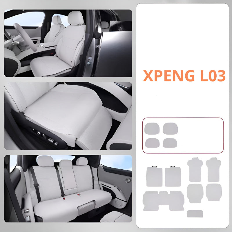 Nappa Leather Seat Cushion for  XPENG L03 Gray Dignity