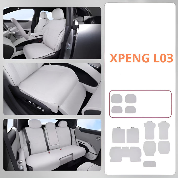 Nappa Leather Seat Cushion for  XPENG L03 Gray Dignity
