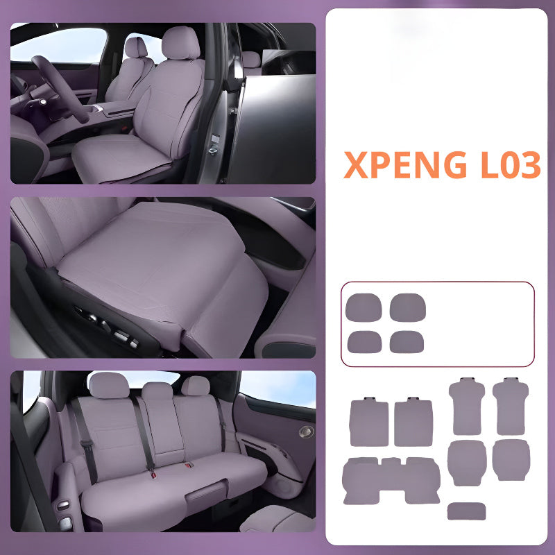 Nappa Leather Seat Cushion for  XPENG L03 Viola Purple
