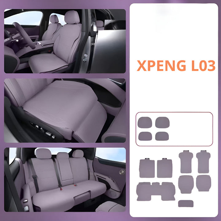 Nappa Leather Seat Cushion for  XPENG L03 Viola Purple