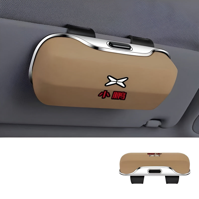 Car Glasses Case for XPENG Classic Beige