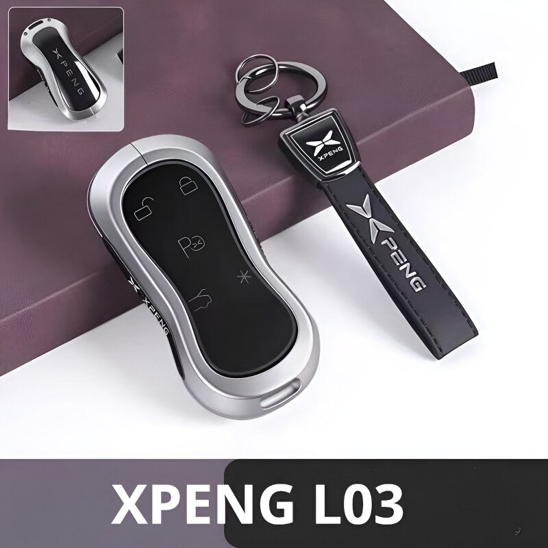 Zinc Alloy  Car Key Cover for XPENG L03 Rope Knot Silver