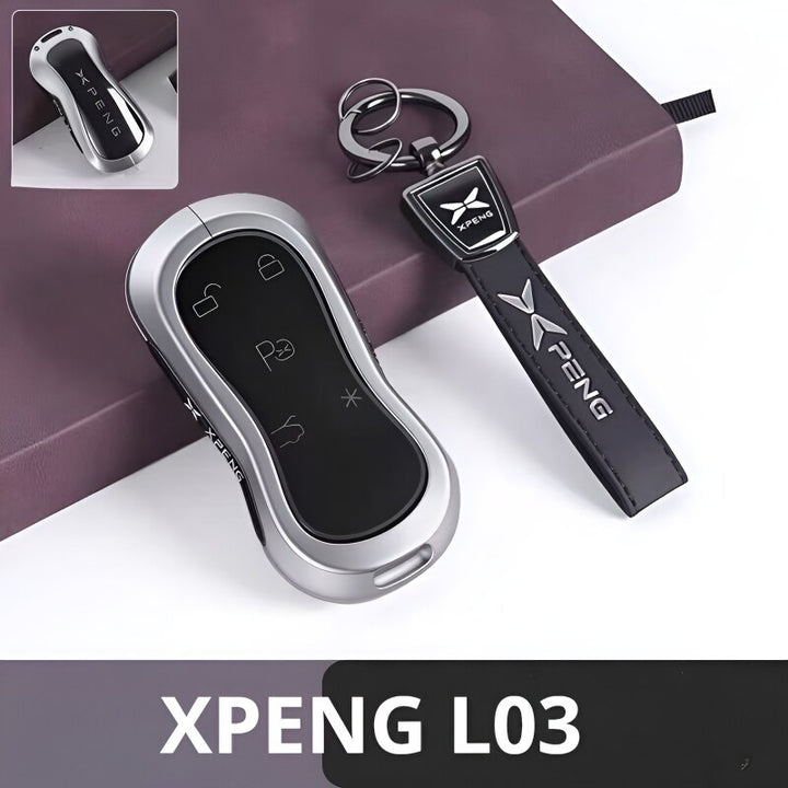 Zinc Alloy  Car Key Cover for XPENG L03 Rope Knot Silver